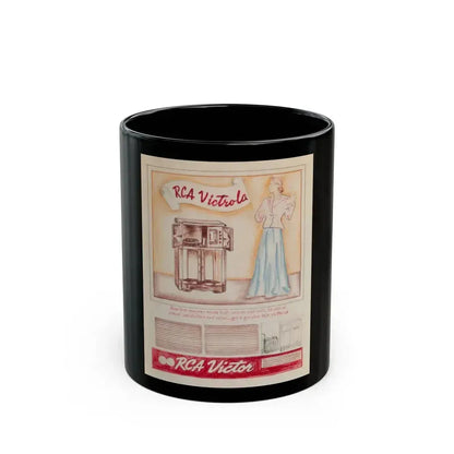 Attributed to Gil Elvgren. RCA Victor Victrola ad - Black Coffee Mug 11oz - Go Mug Yourself