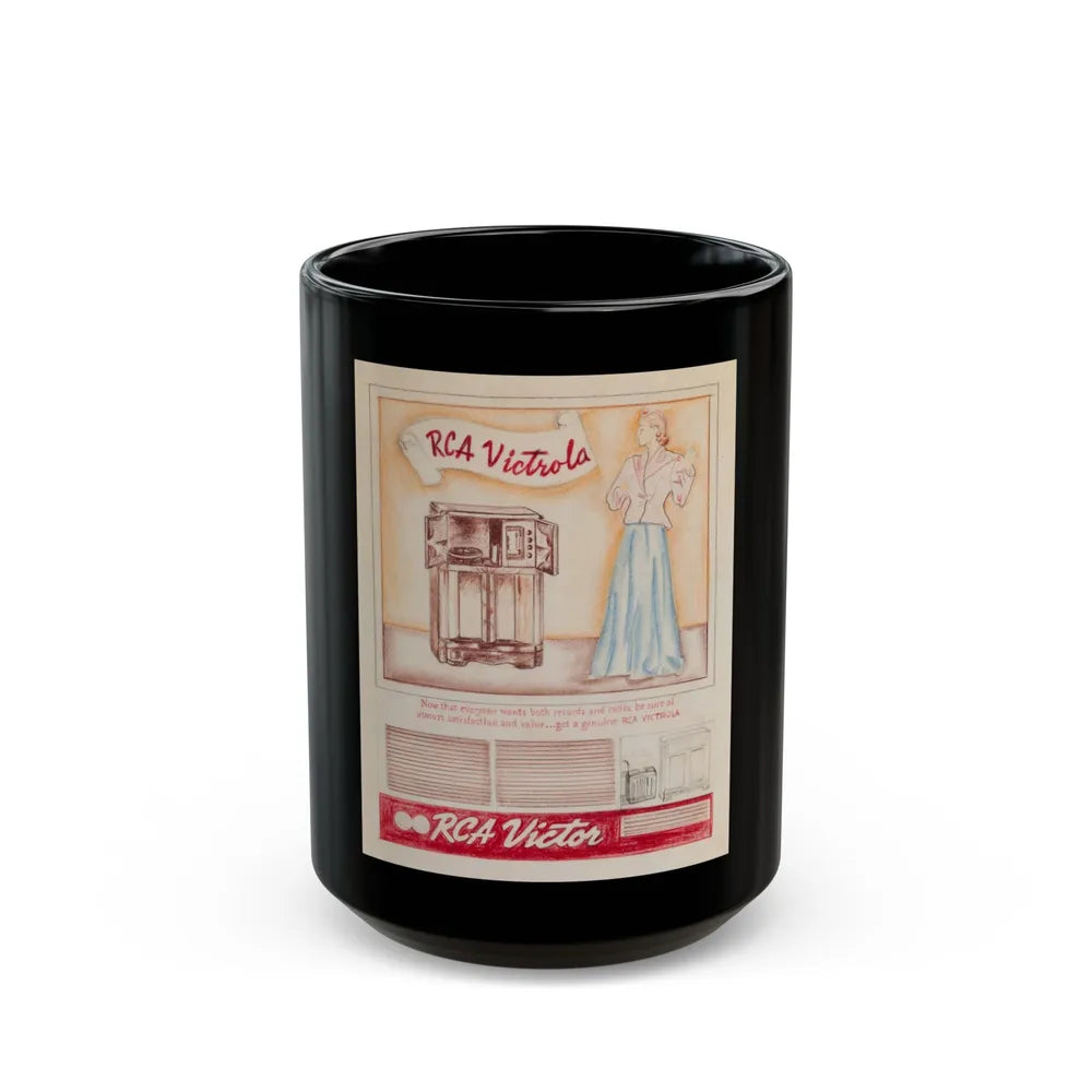 Attributed to Gil Elvgren. RCA Victor Victrola ad - Black Coffee Mug-15oz-Go Mug Yourself