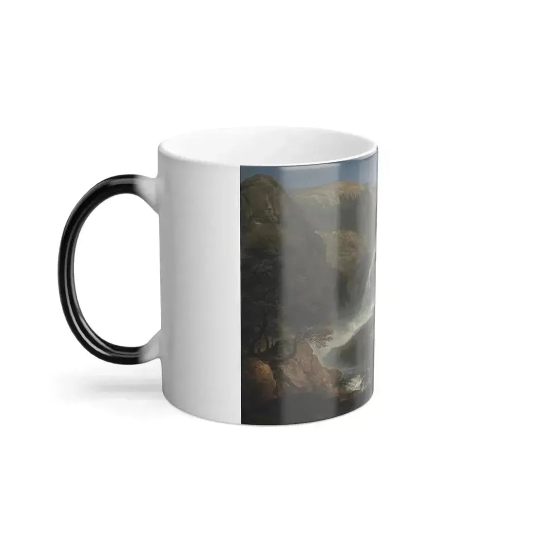 Attributed to John Glover (1767-1849) The Marmore Falls at Terni, Umbria - Oil on Canvas - Color Changing Mug 11oz - Go Mug Yourself