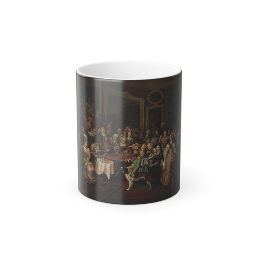 Attributed to Robert William Buss (1804-1875) The Auction - Oil on Canvas 1837 - Color Changing Mug 11oz-11oz-Go Mug Yourself