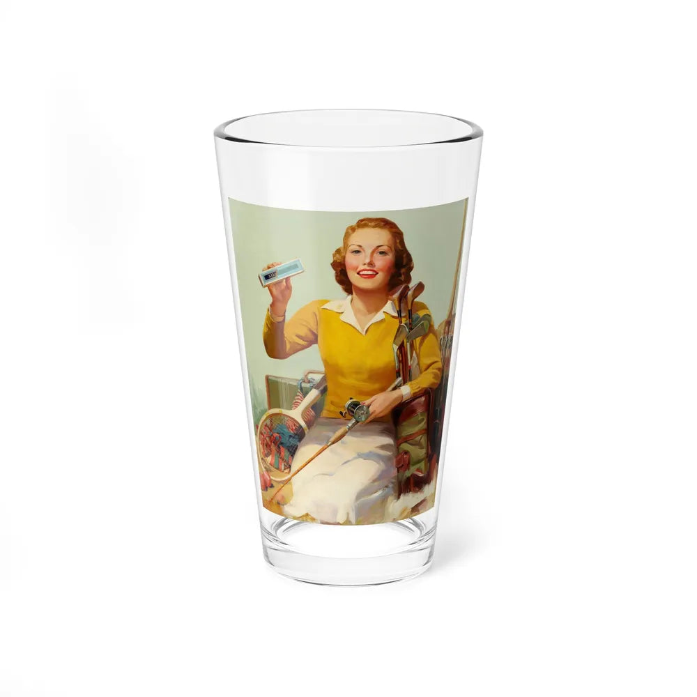 Attributed. Alka Seltzer ad illustration (Magazine Illustration) Pint Glass 16oz-16oz-Go Mug Yourself