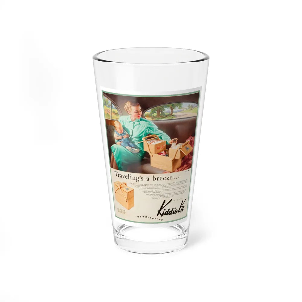 Attributed. Traveling's a Breeze...., Kiddie Kit advertisement (Magazine Illustration) Pint Glass 16oz-16oz-Go Mug Yourself