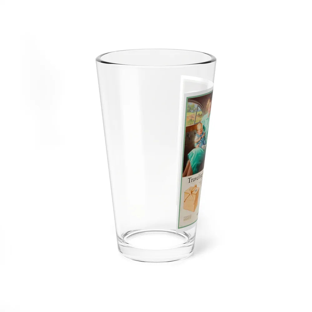 Attributed. Traveling's a Breeze...., Kiddie Kit advertisement (Magazine Illustration) Pint Glass 16oz-Go Mug Yourself