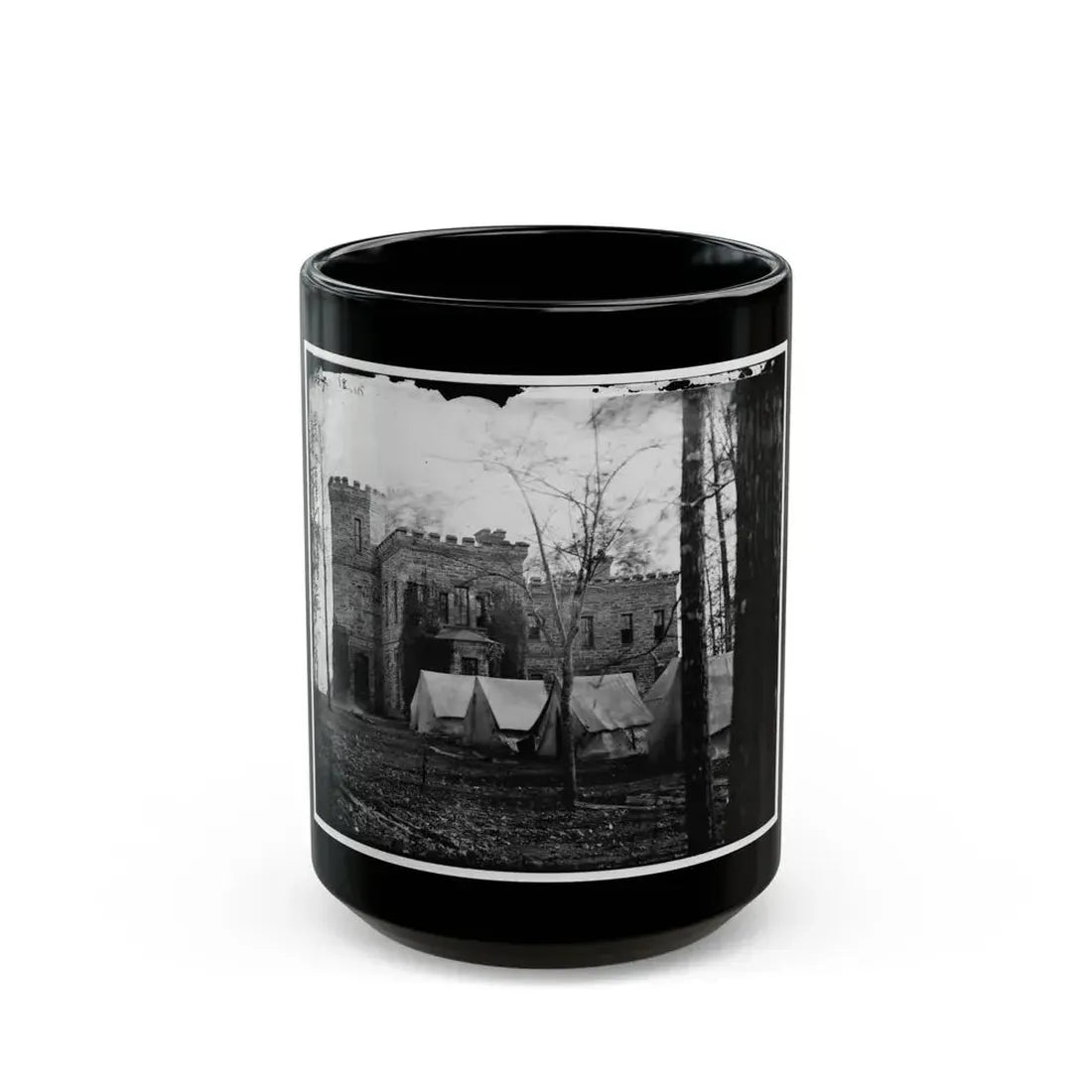 Auburn, Virginia.  Castle Murray  (Five Miles Southeast Of Warrenton), Headquarters Of Gen. Alfred Pleasonton (U.S. Civil War) Black Coffee Mug 15oz - Go Mug Yourself