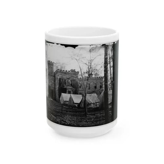 Auburn, Virginia.  Castle Murray  (Five Miles Southeast Of Warrenton), Headquarters Of Gen. Alfred Pleasonton (U.S. Civil War) White Coffee Mug 15oz - Go Mug Yourself