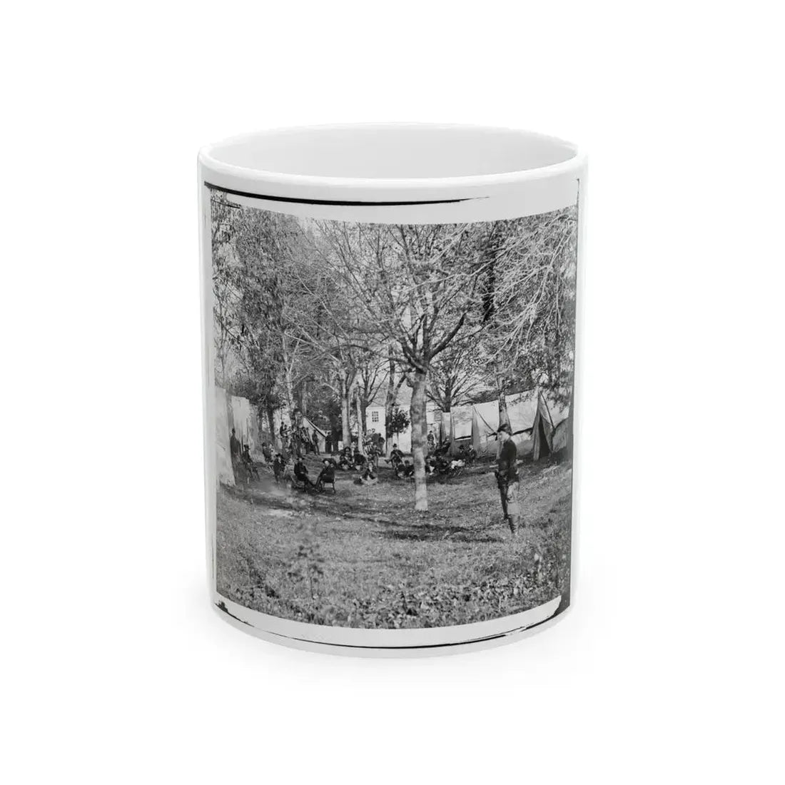Auburn, Virginia. Evening Music At General Alfred Pleasonton's Headquarters (U.S. Civil War) White Coffee Mug 11oz - Go Mug Yourself