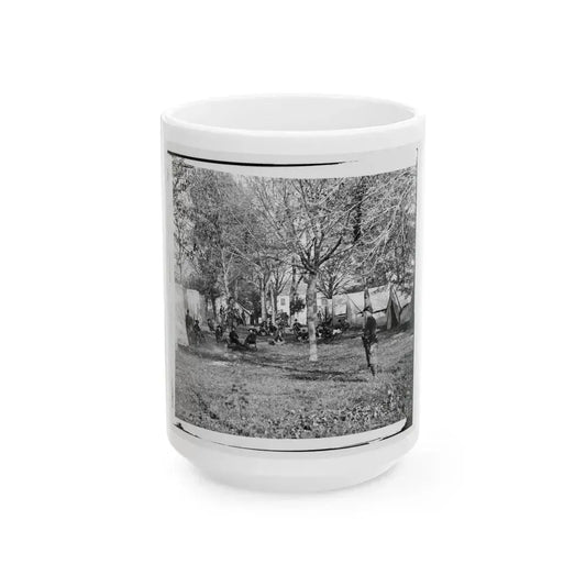 Auburn, Virginia. Evening Music At General Alfred Pleasonton's Headquarters (U.S. Civil War) White Coffee Mug 15oz - Go Mug Yourself