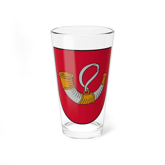 Auces novads COA (Latvia) (Coat of Arms) Pint Glass 16oz 16oz - Go Mug Yourself