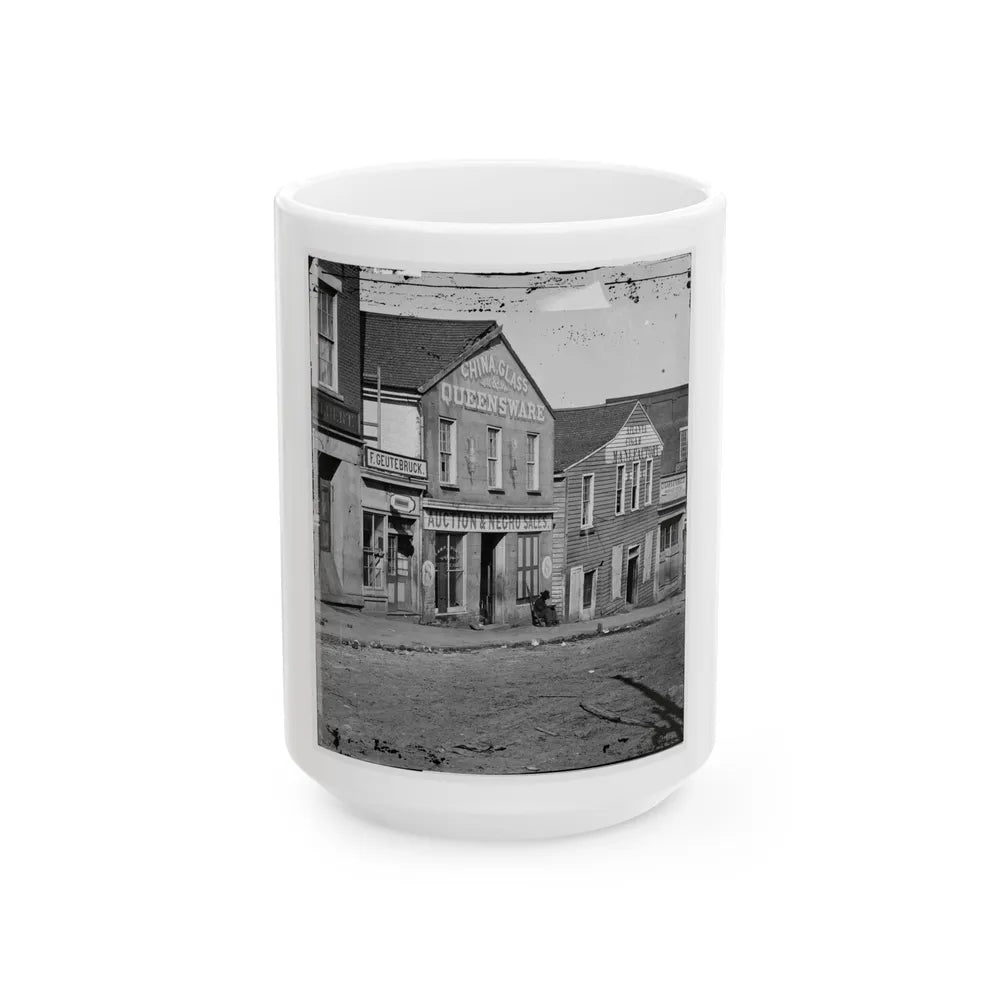 Auction & Negro Sales, Whitehall Street (U.S. Civil War) White Coffee Mug-15oz-Go Mug Yourself