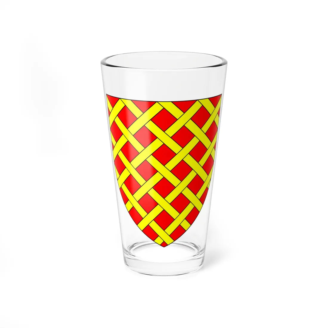 AudleyArms GulesFrettyOr (England) (Coat of Arms) Pint Glass 16oz 16oz - Go Mug Yourself