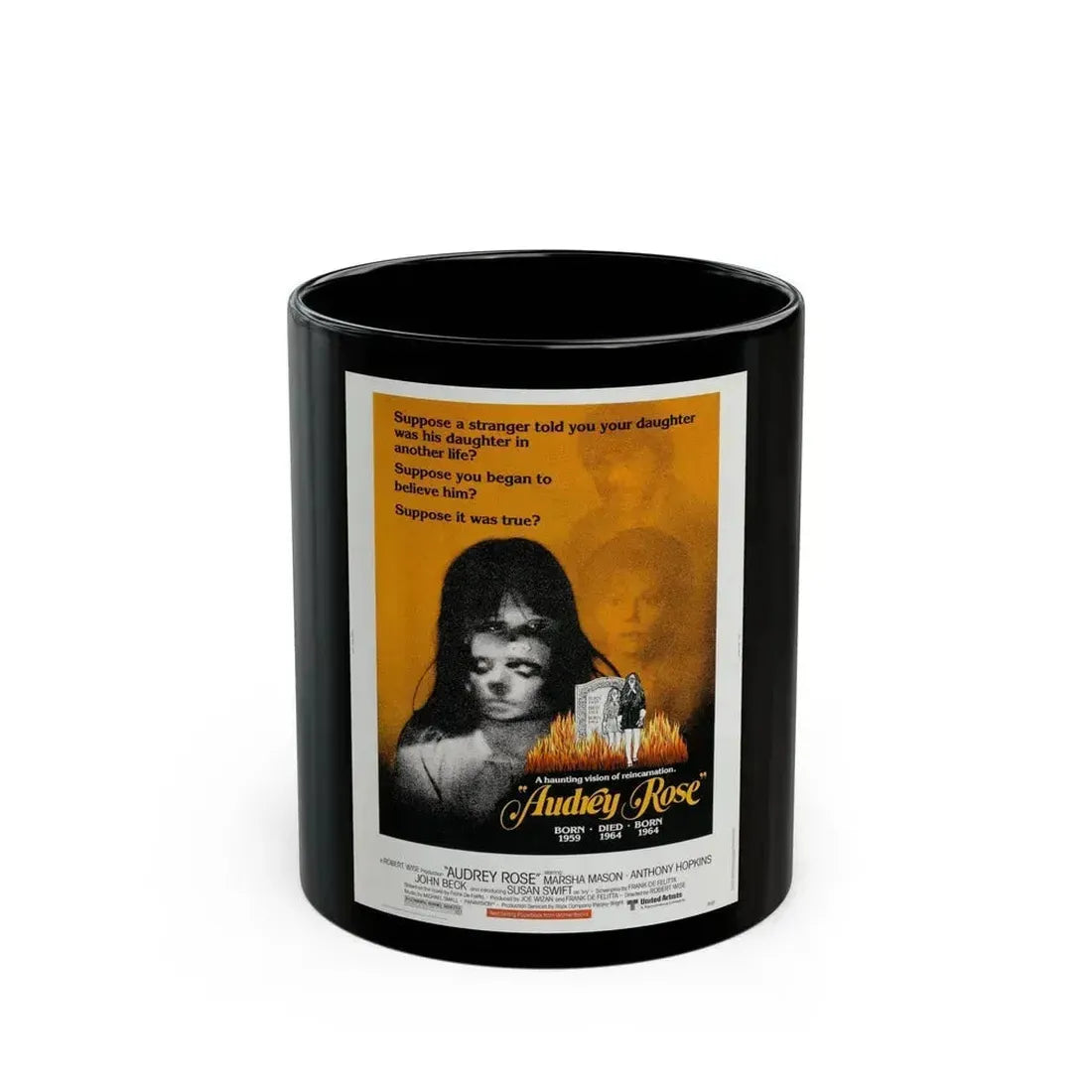 AUDREY ROSE 1977 Movie Poster - Black Coffee Mug 11oz - Go Mug Yourself