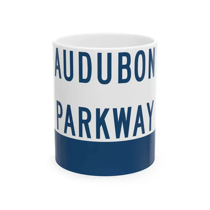 Audubon Parkway (Kentucky) (Road Sign) White Coffee Mug 11oz - Go Mug Yourself
