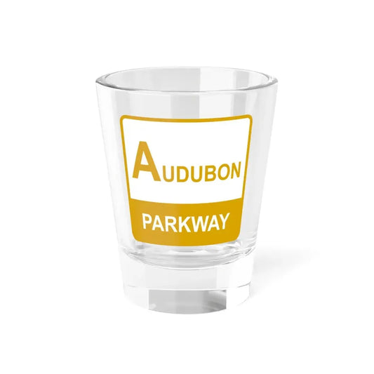 Audubon Parkway Shield (Kentucky) (Road Sign) Shot Glass 1.5oz 1.5oz - Go Mug Yourself