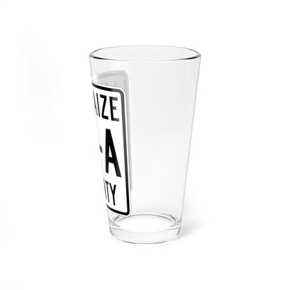 Auglaize County Route 25A OH (Ohio) (Road Sign) Pint Glass 16oz - Go Mug Yourself