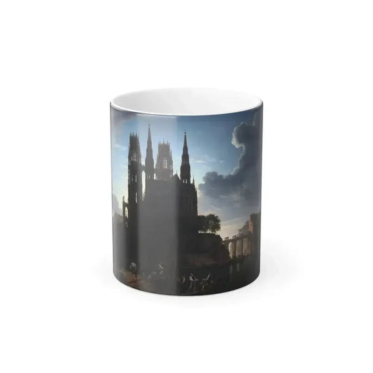 August Ahlborn (1796-1857) after lost original by Karl Friedrich Schinkel (1781-1841) Gotischer Dom am W-0 - Color Changing Mug 11oz 11oz - Go Mug Yourself