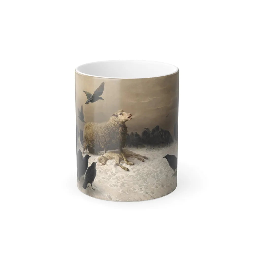 August Friedrich Albrecht Schenck (1828-1901) Anguish - oil on canvas - Color Changing Mug 11oz-11oz-Go Mug Yourself