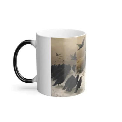 August Friedrich Albrecht Schenck (1828-1901) Anguish - oil on canvas - Color Changing Mug 11oz - Go Mug Yourself