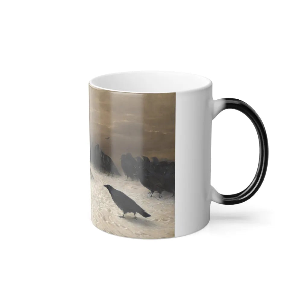 August Friedrich Albrecht Schenck (1828-1901) Anguish - oil on canvas - Color Changing Mug 11oz-Go Mug Yourself