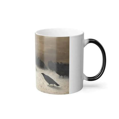 August Friedrich Albrecht Schenck (1828-1901) Anguish - oil on canvas - Color Changing Mug 11oz - Go Mug Yourself