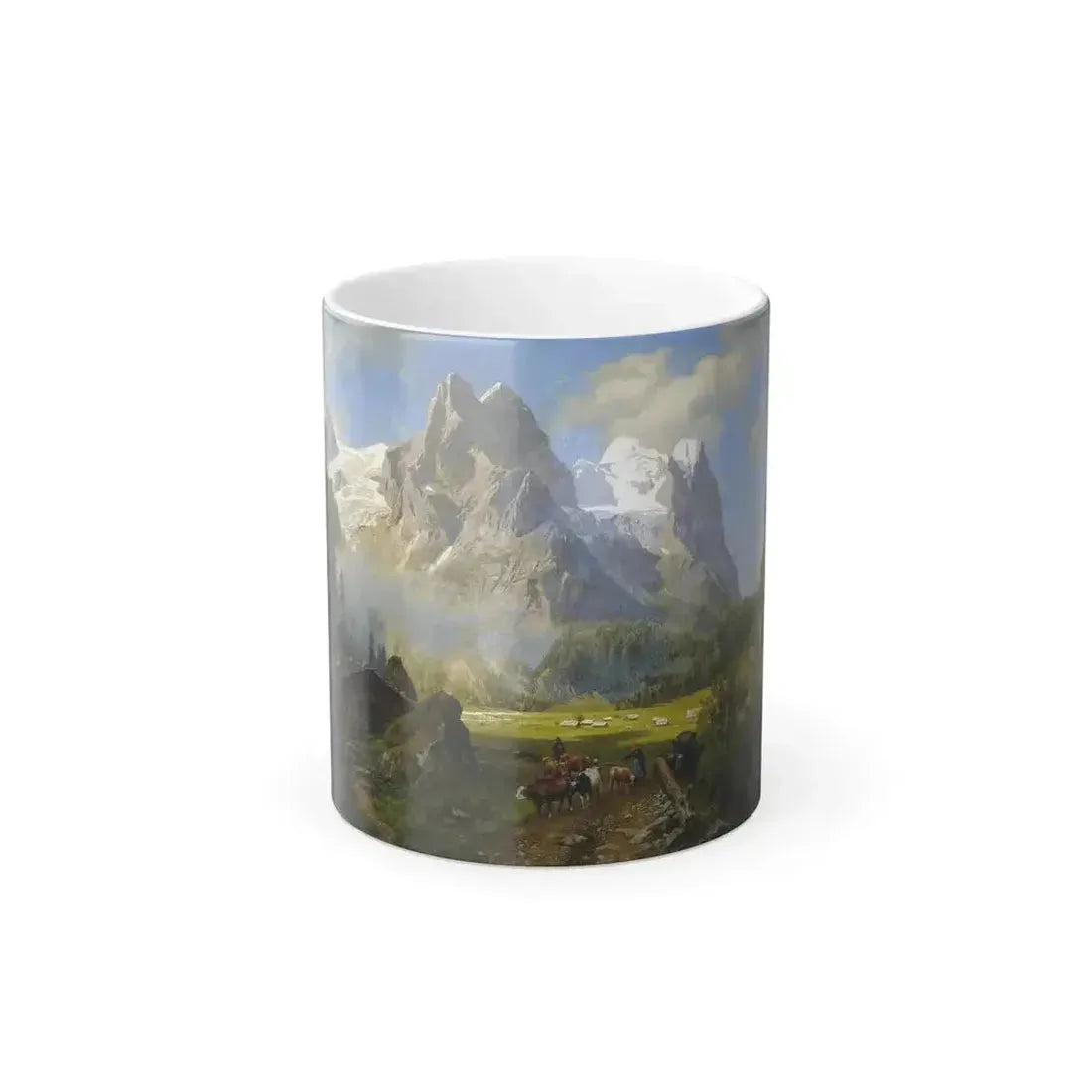August Wilhelm Leu (1819-1897) Matterhorn - oil on canvas - Color Changing Mug 11oz 11oz - Go Mug Yourself