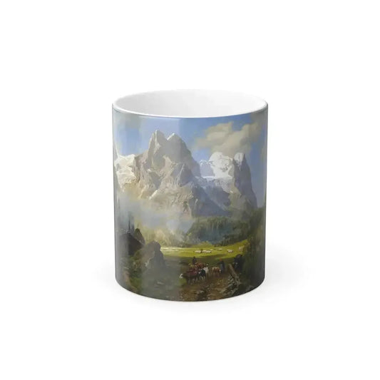 August Wilhelm Leu (1819-1897) Matterhorn - oil on canvas - Color Changing Mug 11oz 11oz - Go Mug Yourself