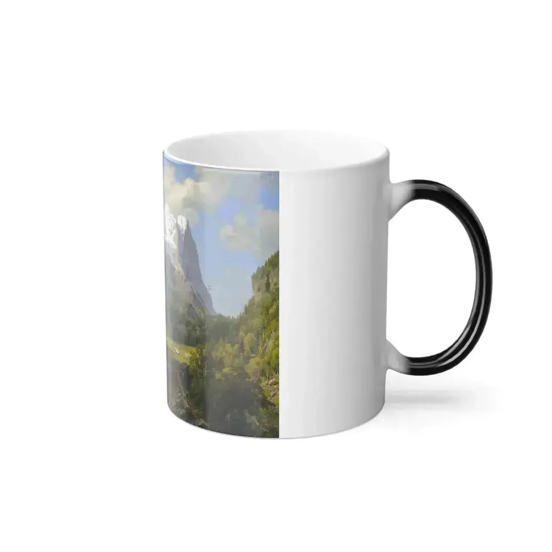 August Wilhelm Leu (1819-1897) Matterhorn - oil on canvas - Color Changing Mug 11oz - Go Mug Yourself