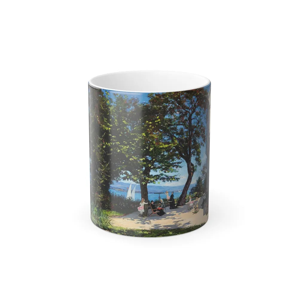 Auguste Baud-Bovy (1848-1899) Paysage de Port-Tunnel - Oil on Canvas - Color Changing Mug 11oz-11oz-Go Mug Yourself