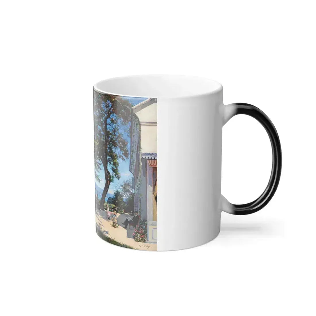 Auguste Baud-Bovy (1848-1899) Paysage de Port-Tunnel - Oil on Canvas - Color Changing Mug 11oz - Go Mug Yourself