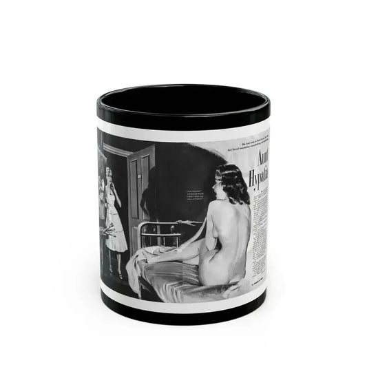 Aunt Hypatia, Adam magazine, May 1959 - Black Coffee Mug 11oz - Go Mug Yourself