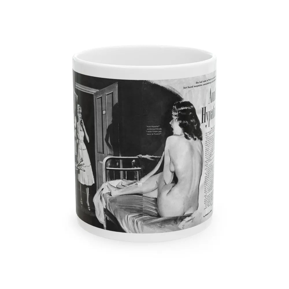 Aunt Hypatia, Adam magazine, May 1959 - White Coffee Mug-11oz-Go Mug Yourself