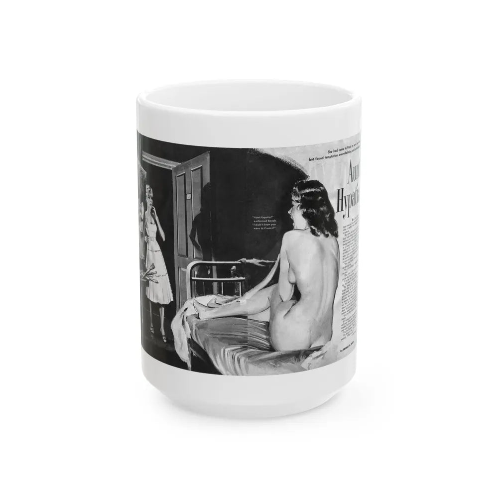 Aunt Hypatia, Adam magazine, May 1959 - White Coffee Mug-15oz-Go Mug Yourself