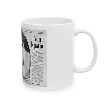 Aunt Hypatia, Adam magazine, May 1959 - White Coffee Mug-Go Mug Yourself