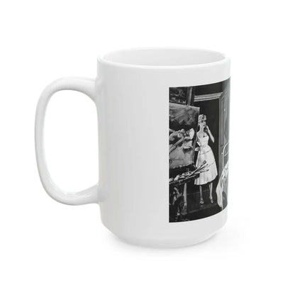 Aunt Hypatia, Adam magazine, May 1959 - White Coffee Mug-Go Mug Yourself