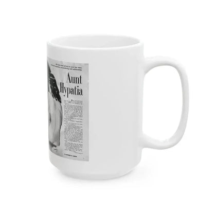 Aunt Hypatia, Adam magazine, May 1959 - White Coffee Mug - Go Mug Yourself