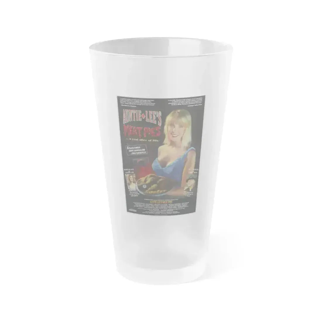 AUNTIE LEE'S MEAT PIES 1992 Movie Poster - Frosted Pint Glass 16oz 16oz Frosted - Go Mug Yourself