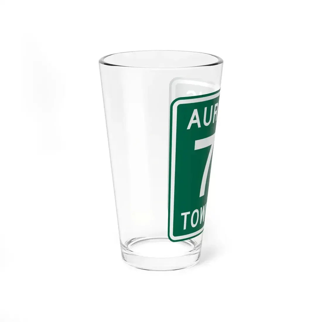 Aurelius Township Route 75 Washington County Ohio (Ohio) (Road Sign) Pint Glass 16oz - Go Mug Yourself