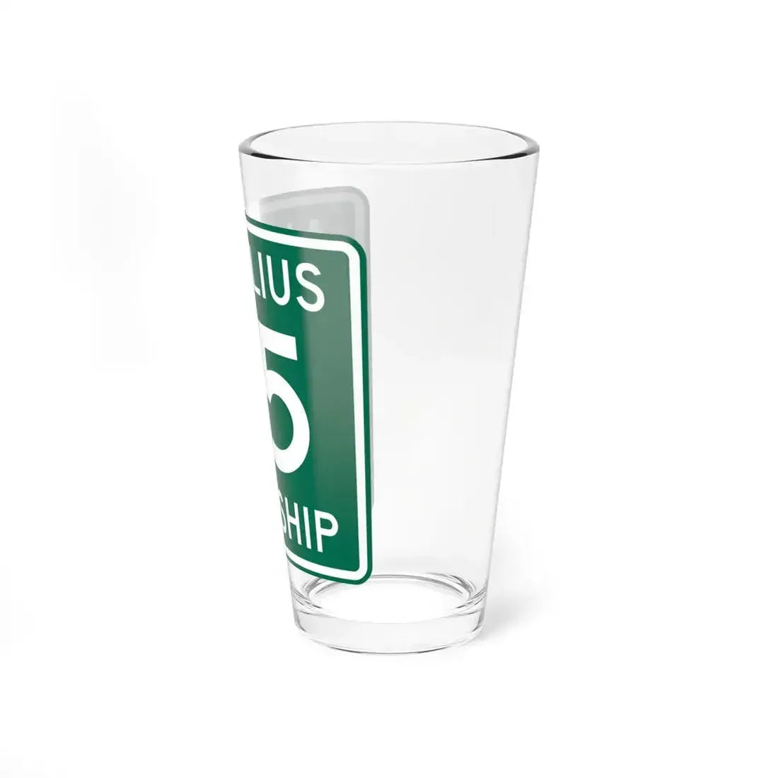 Aurelius Township Route 75 Washington County Ohio (Ohio) (Road Sign) Pint Glass 16oz - Go Mug Yourself