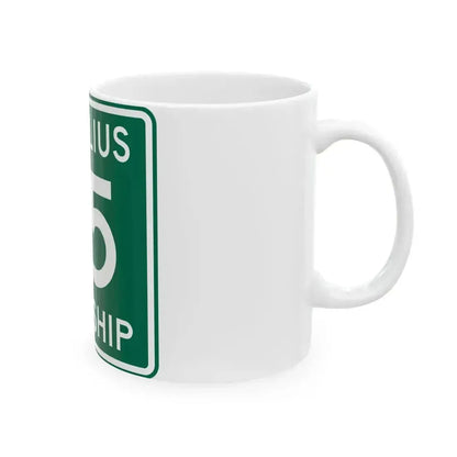 Aurelius Township Route 75 Washington County Ohio (Ohio) (Road Sign) White Coffee Mug - Go Mug Yourself