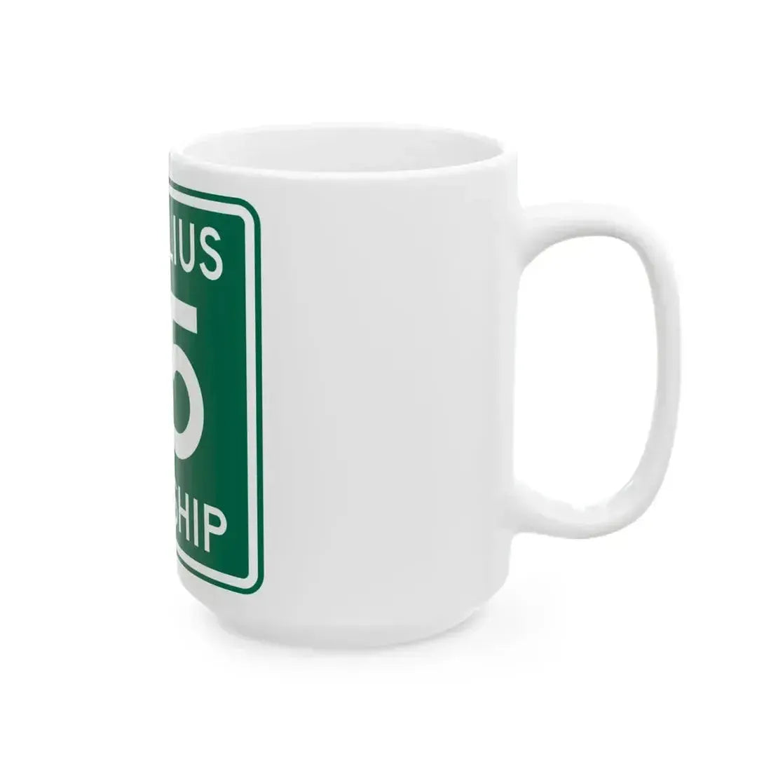 Aurelius Township Route 75 Washington County Ohio (Ohio) (Road Sign) White Coffee Mug - Go Mug Yourself