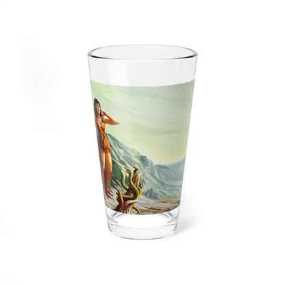 Aurora Prehistoric Scenes, Cro-Magnon Woman, 1971 (Magazine Illustration) Pint Glass 16oz-16oz-Go Mug Yourself