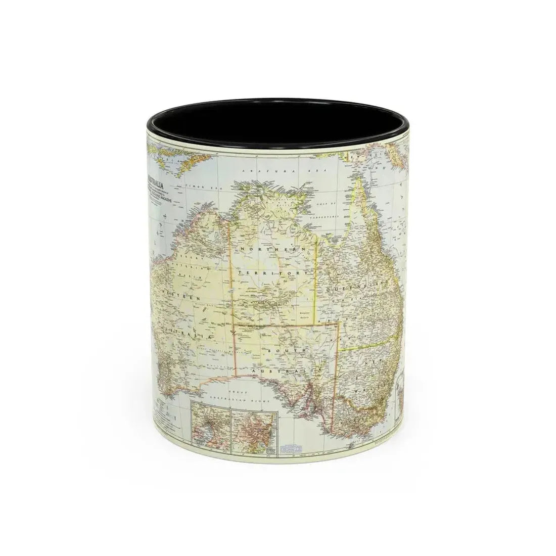 Australia (1948) (Map) Accent Coffee Mug 11oz Black - Go Mug Yourself