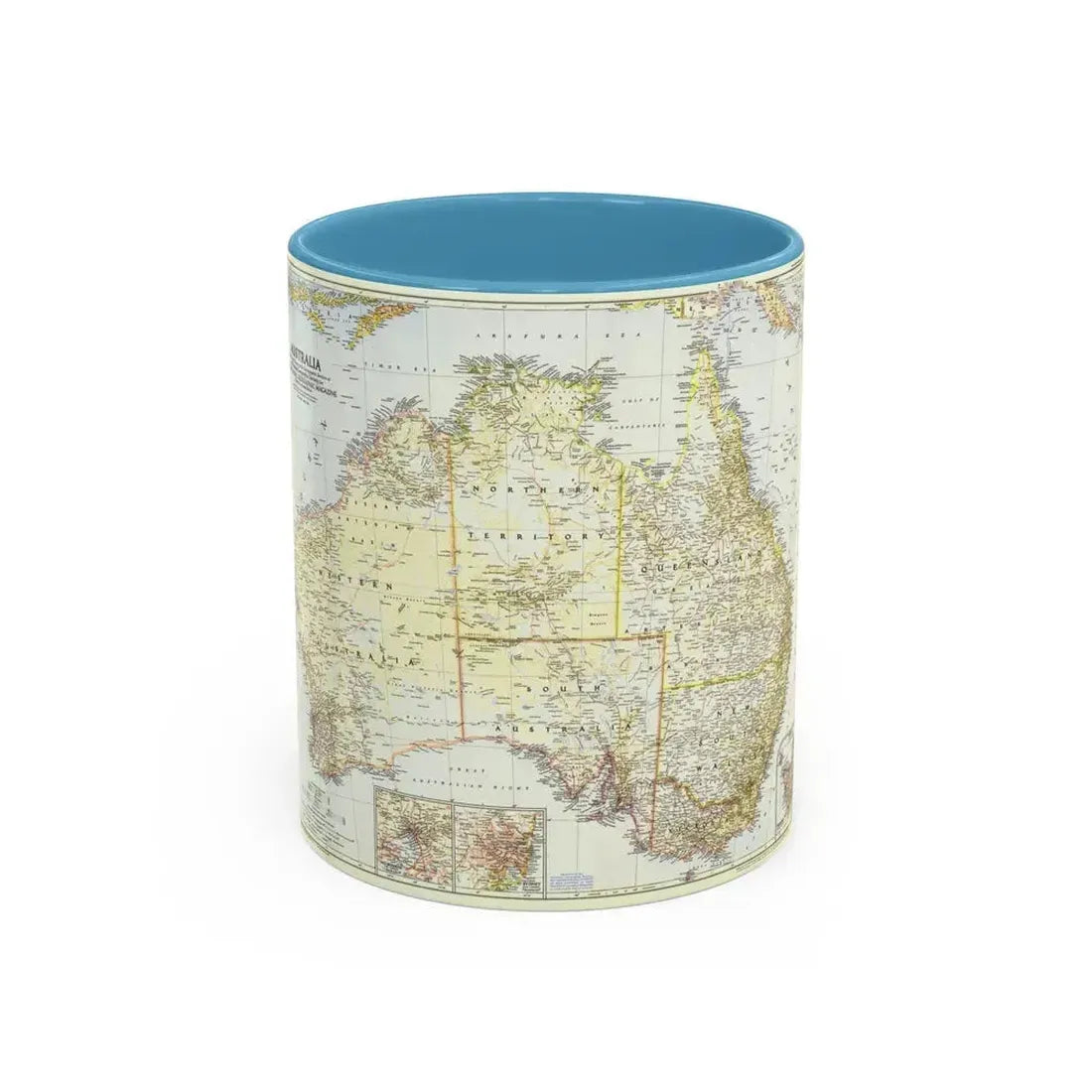 Australia (1948) (Map) Accent Coffee Mug 11oz Light Blue - Go Mug Yourself