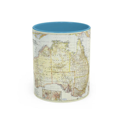 Australia (1948) (Map) Accent Coffee Mug-11oz-Light Blue-Go Mug Yourself