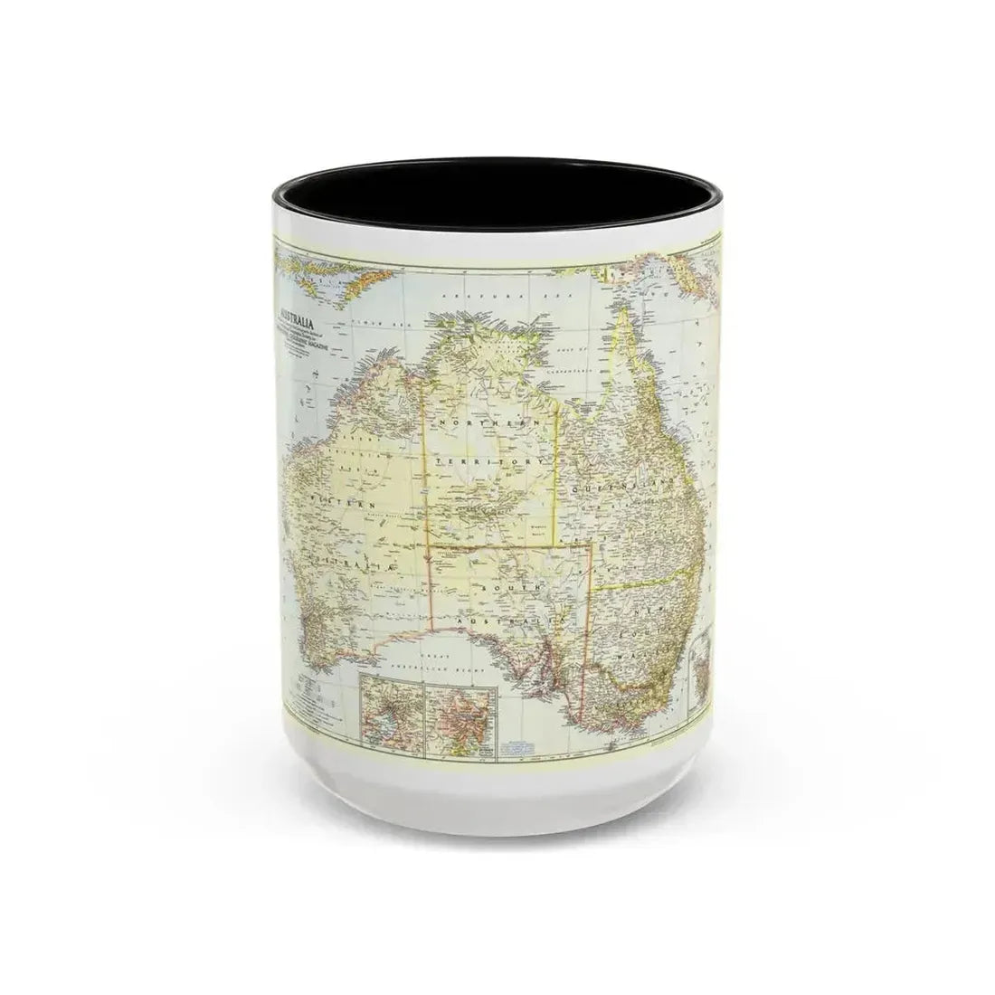 Australia (1948) (Map) Accent Coffee Mug 15oz Black - Go Mug Yourself
