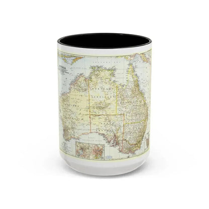 Australia (1948) (Map) Accent Coffee Mug 15oz Black - Go Mug Yourself