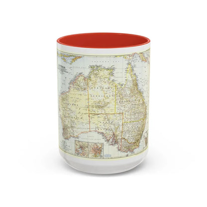 Australia (1948) (Map) Accent Coffee Mug-15oz-Red-Go Mug Yourself