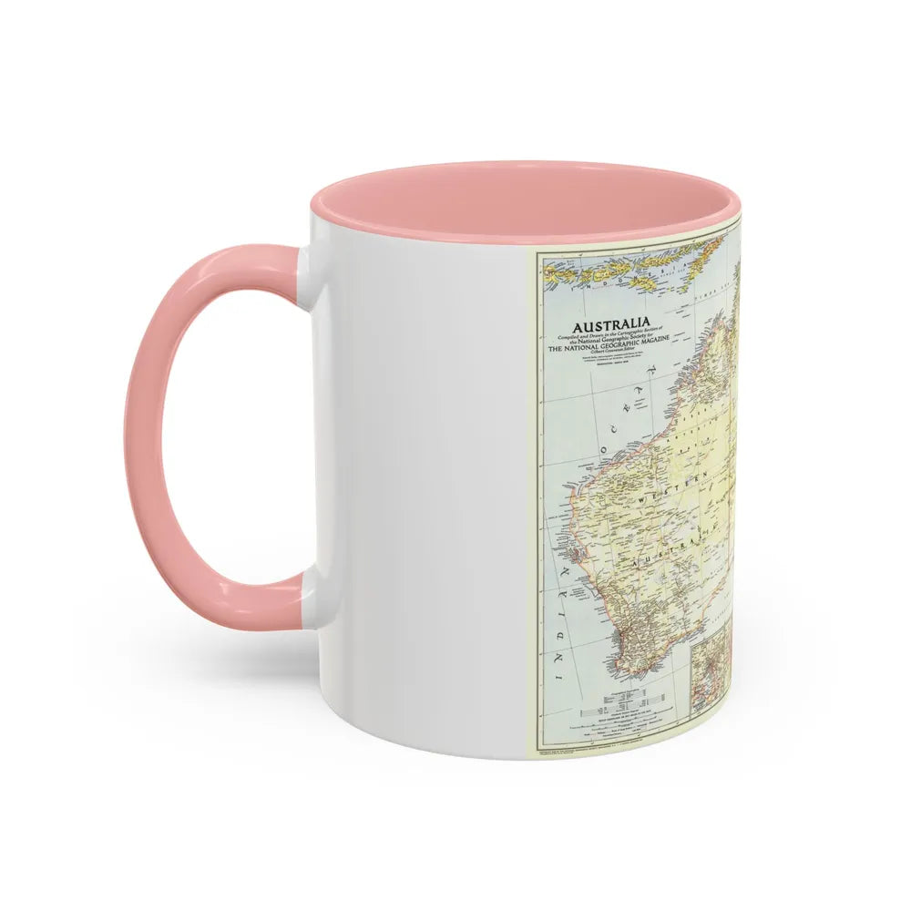 Australia (1948) (Map) Accent Coffee Mug-Go Mug Yourself