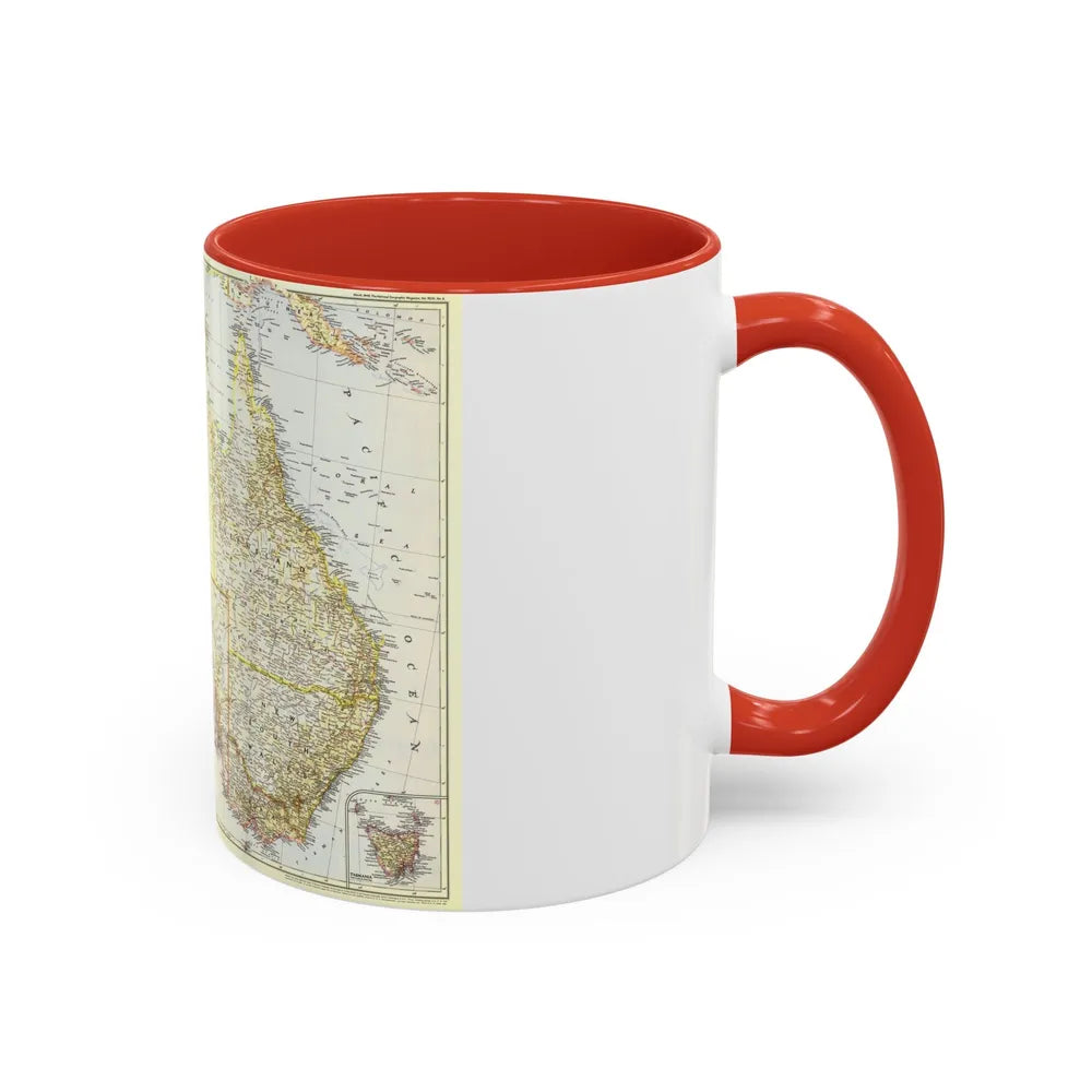 Australia (1948) (Map) Accent Coffee Mug-Go Mug Yourself