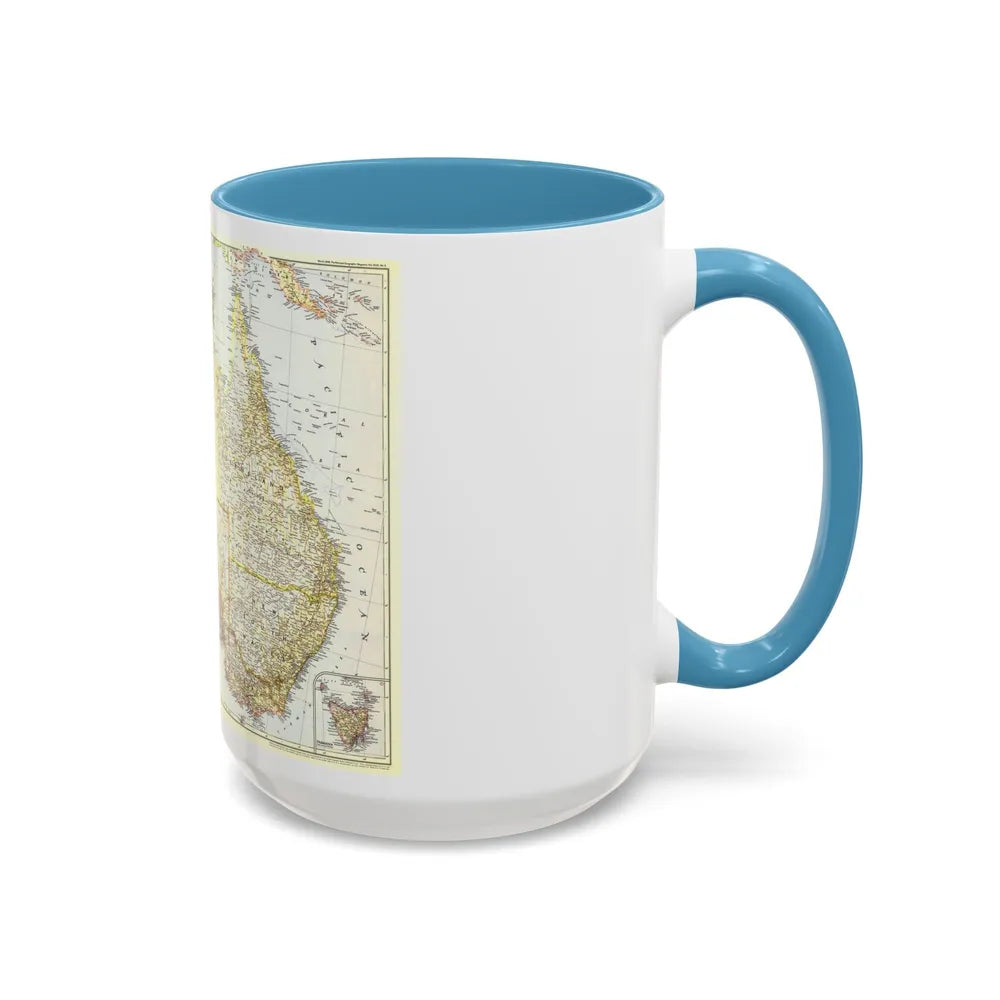 Australia (1948) (Map) Accent Coffee Mug-Go Mug Yourself