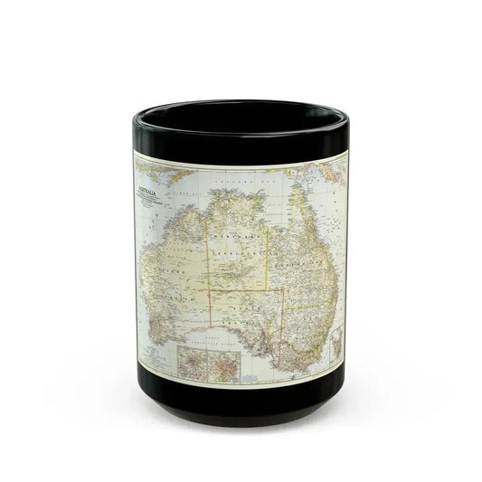 Australia (1948) (Map) Black Coffee Mug 15oz - Go Mug Yourself